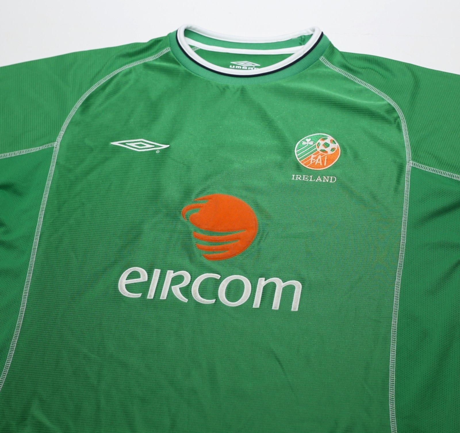 2002/03 KEANE #6 Ireland Vintage Umbro Home Football Shirt (XL)2