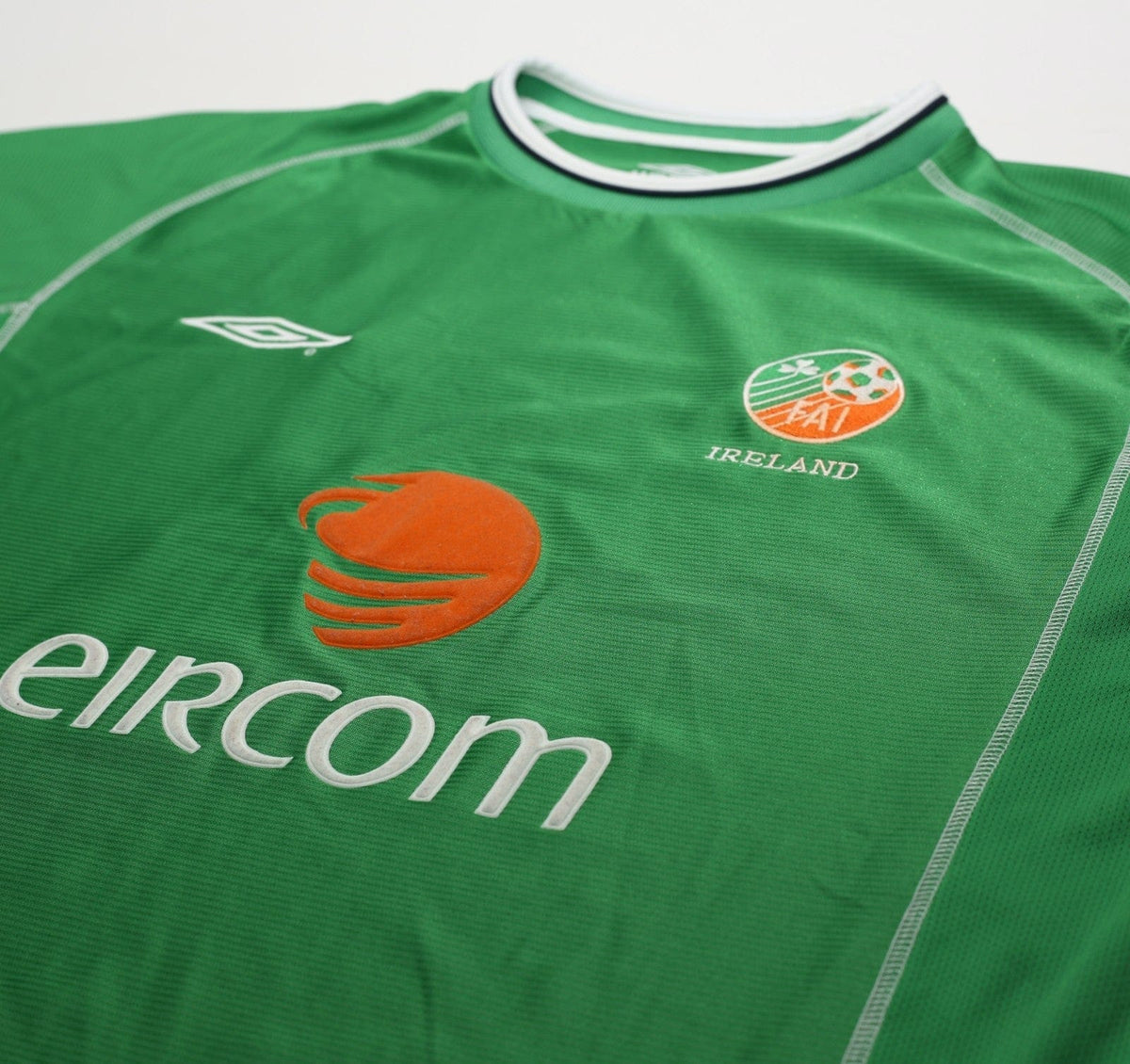 2002/03 KEANE #6 Ireland Vintage Umbro Home Football Shirt (XL)4