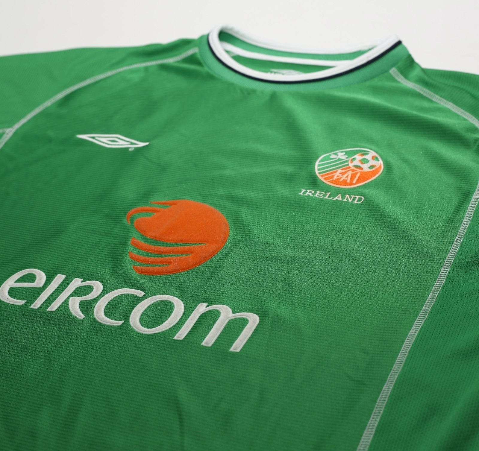 2002/03 KEANE #6 Ireland Vintage Umbro Home Football Shirt (XL)4