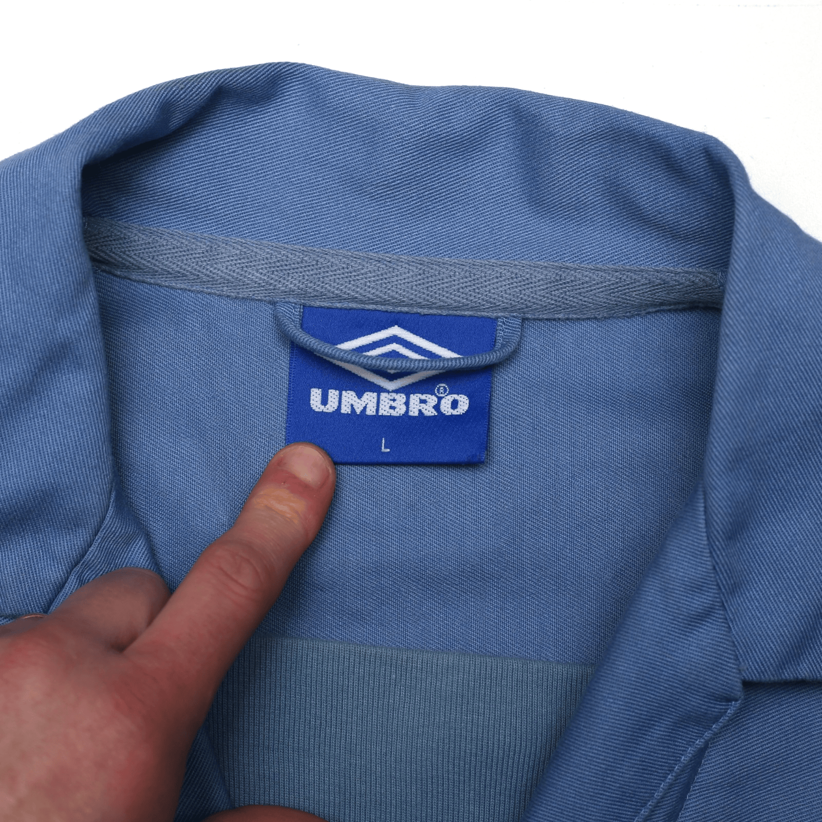 1998/99 England Vintage Green Flag Umbro Football Training Drill Top (L)