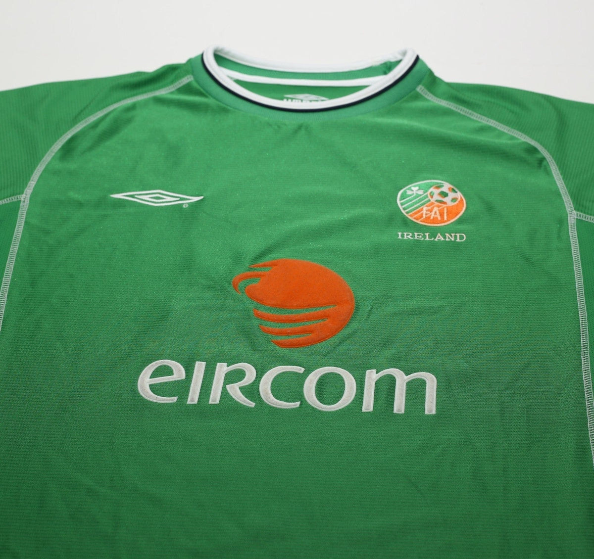 2002/03 KEANE #6 Ireland Vintage Umbro Home Football Shirt (XL)3