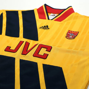 1993/94 Wright #8 Arsenal Retro adidas Equipment Away Football Shirt (S/M)