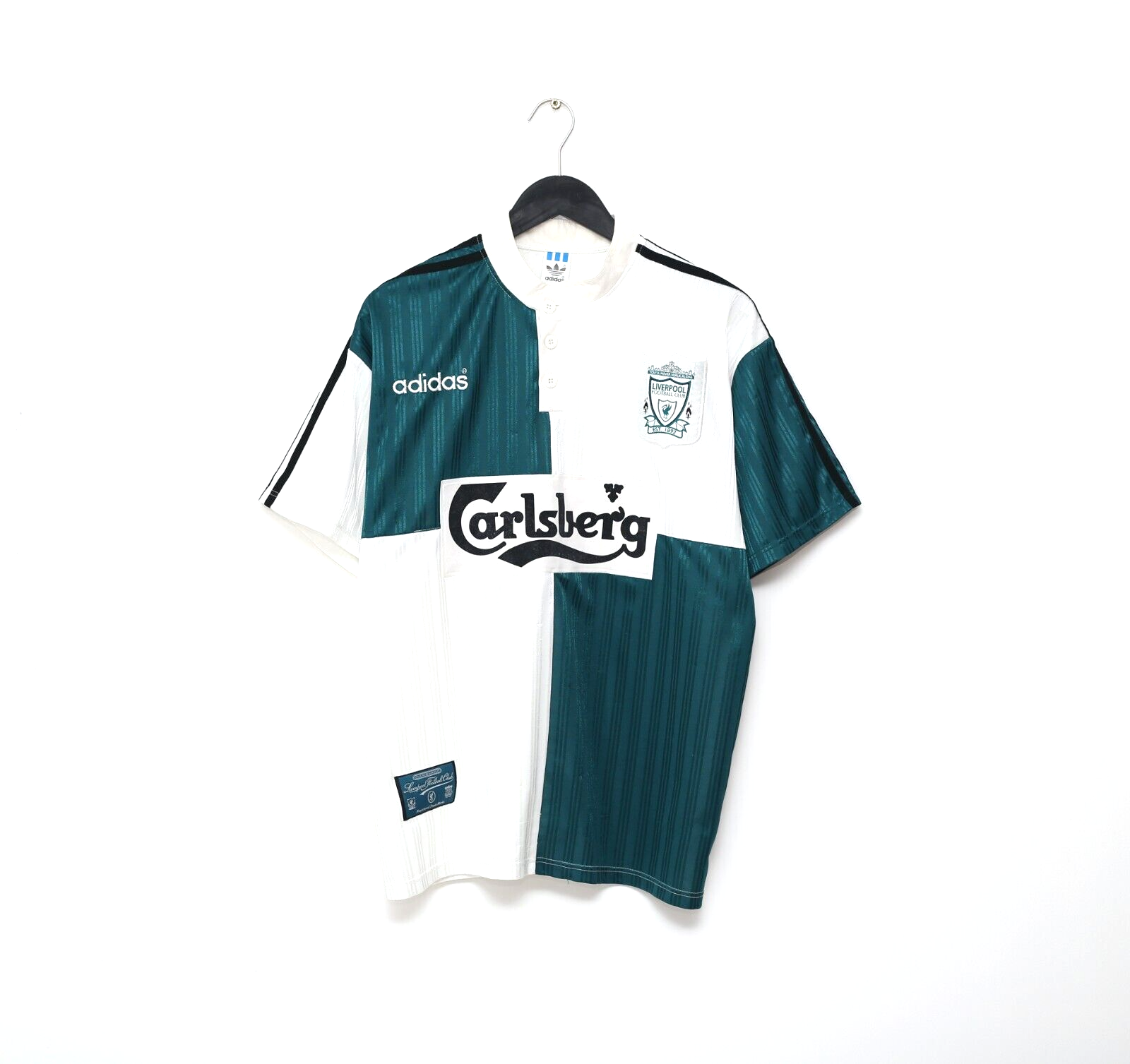 1995/96 LIVERPOOL Vintage adidas Away Football Shirt Jersey (L)