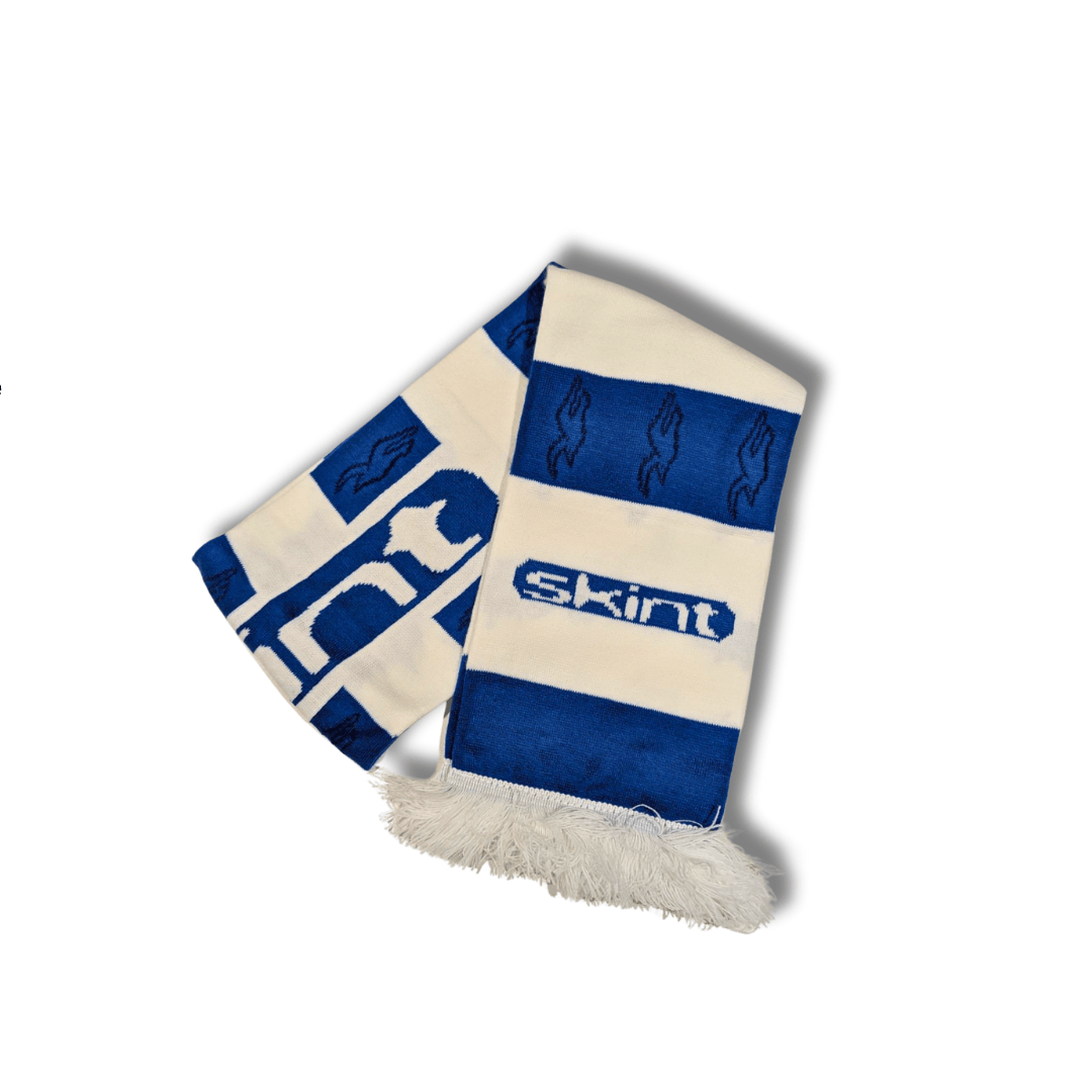 Blue and white Brighton Retro Football Scarf Skint