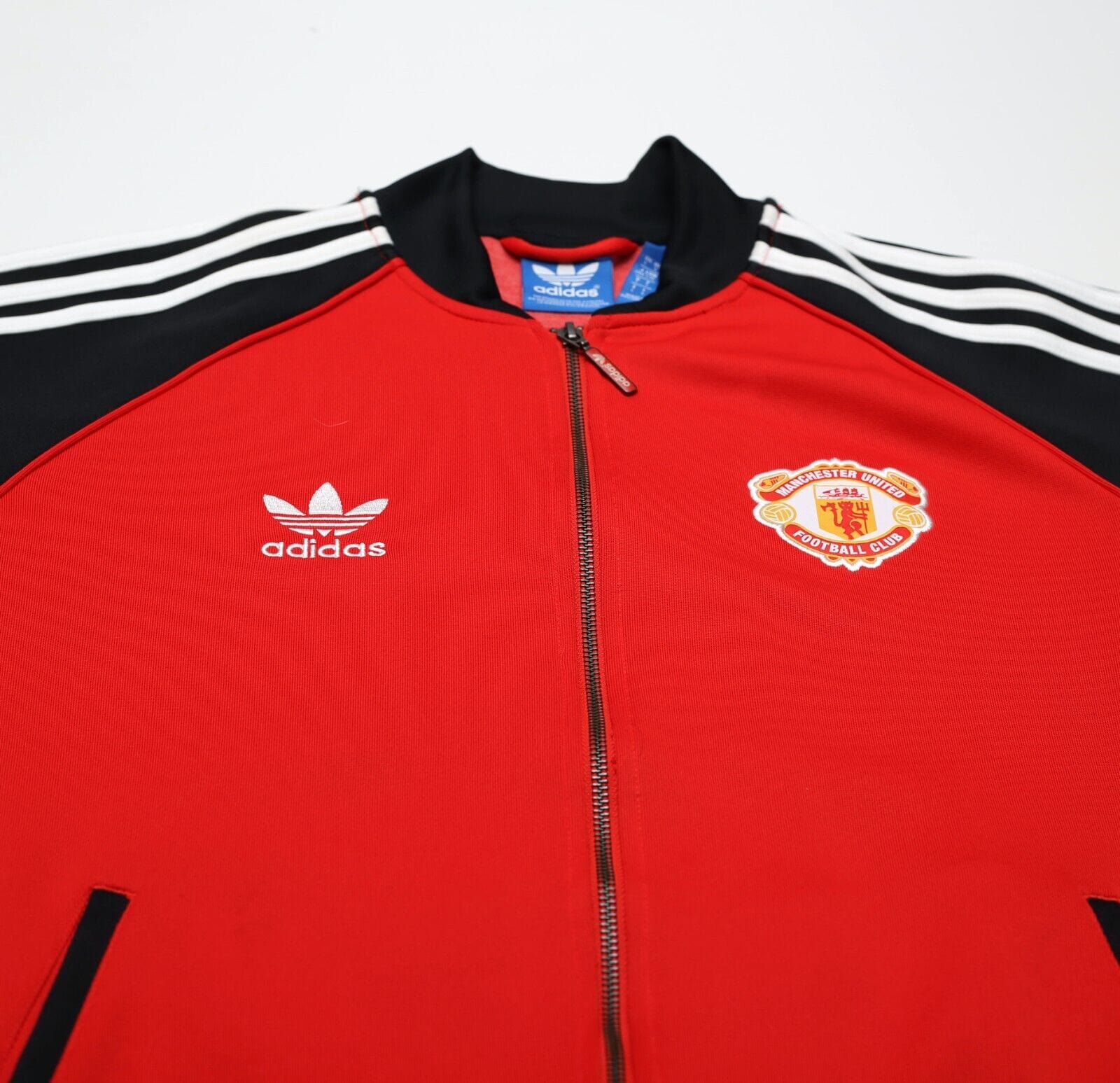 MANCHESTER UNITED Vintage Retro adidas Originals Superstar Track Top (L)