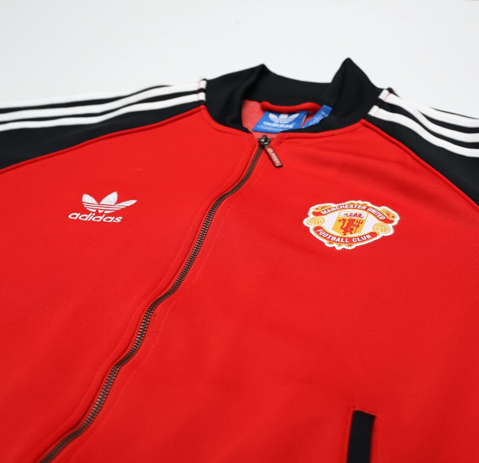 MANCHESTER UNITED Vintage Retro adidas Originals Superstar Track Top (L)