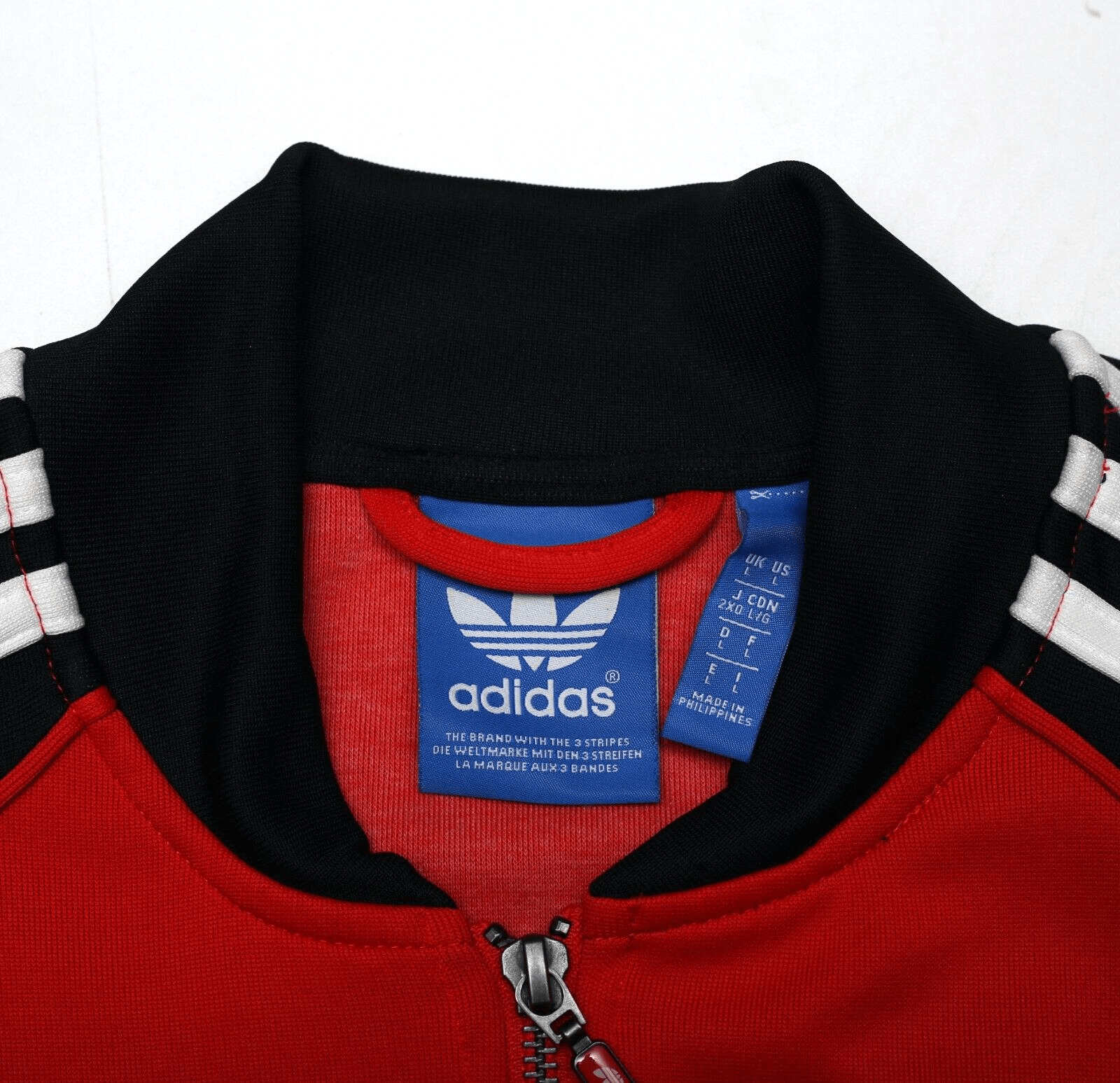 Adidas superstar outlet jacket black red