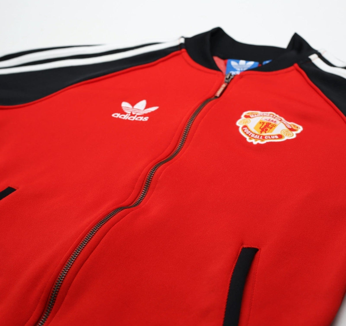 MANCHESTER UNITED Vintage Retro adidas Originals Superstar Track Top (S)