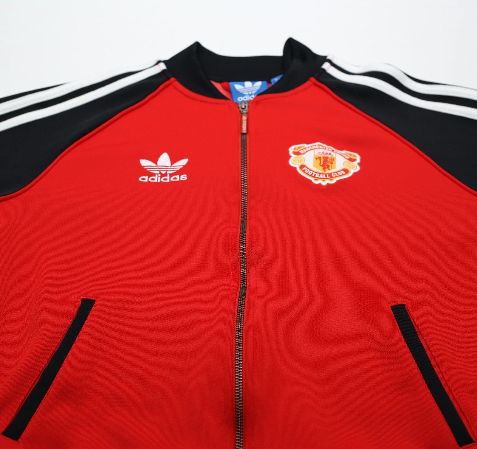 MANCHESTER UNITED Vintage Retro adidas Originals Superstar Track Top (S)