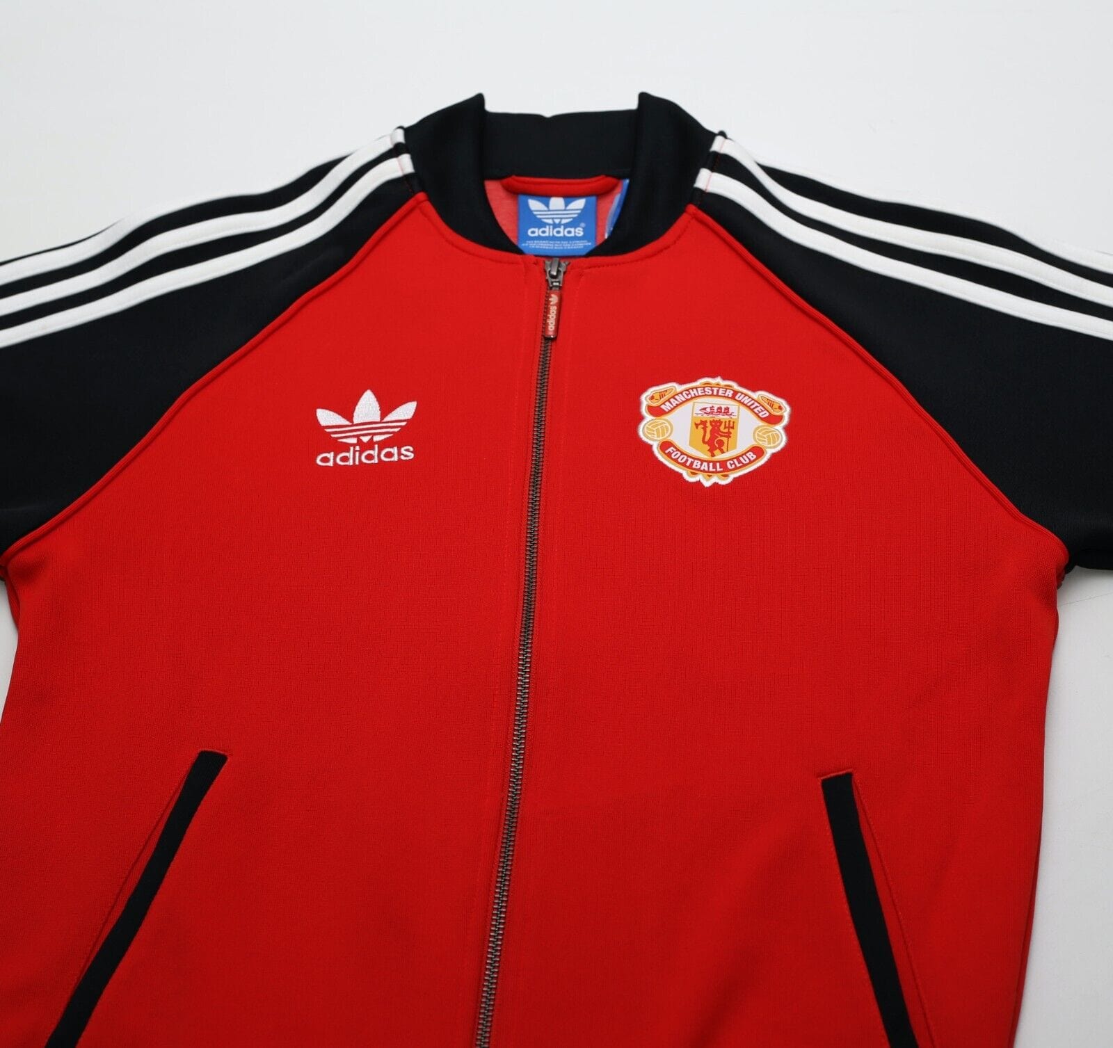 MANCHESTER UNITED Vintage Retro adidas Originals Superstar Track Top Football Shirt Collective