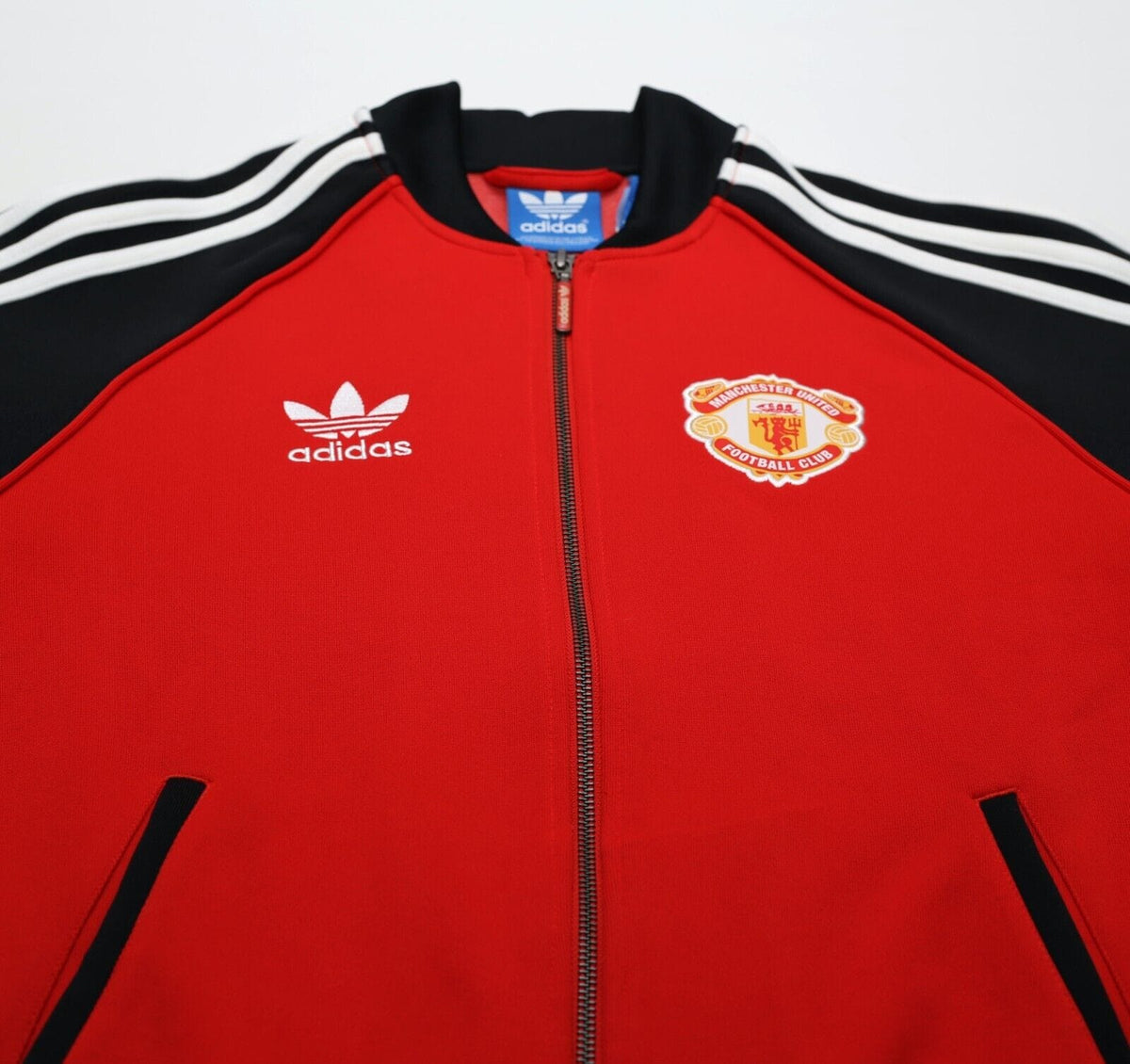 MANCHESTER UNITED Vintage Retro adidas Originals Superstar Track Top (S)