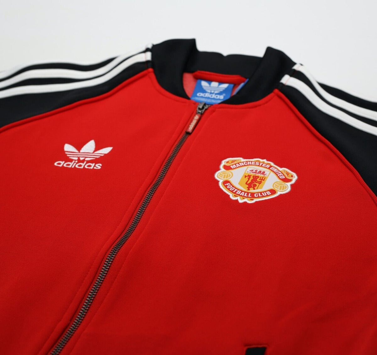 MANCHESTER UNITED Vintage Retro adidas Originals Superstar Track Top (S)