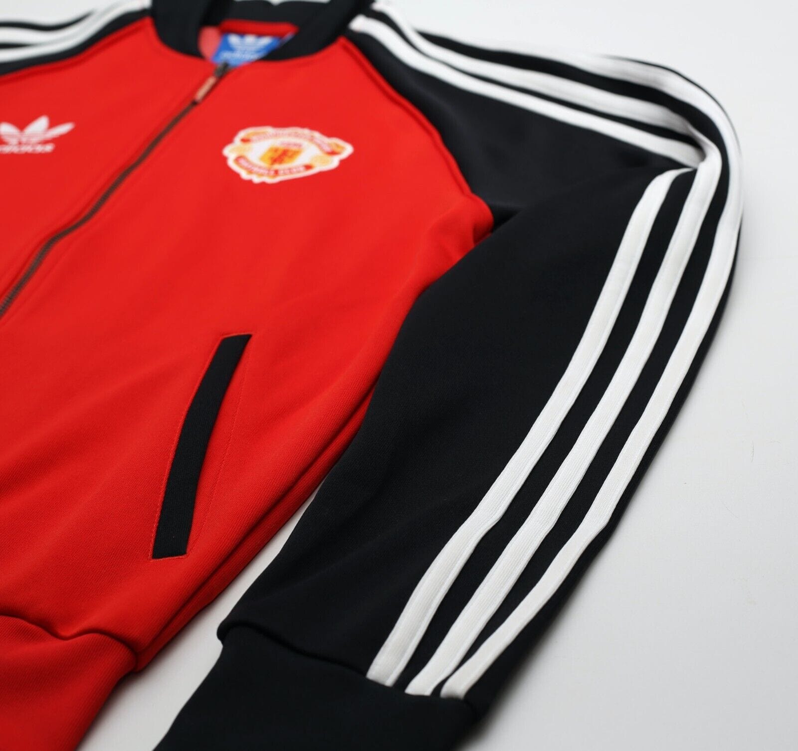 MANCHESTER UNITED Vintage Retro adidas Originals Superstar Track Top (S)