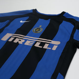 2005/06 Adriano #10 Inter Milan Vintage Nike Home Football Shirt (S)