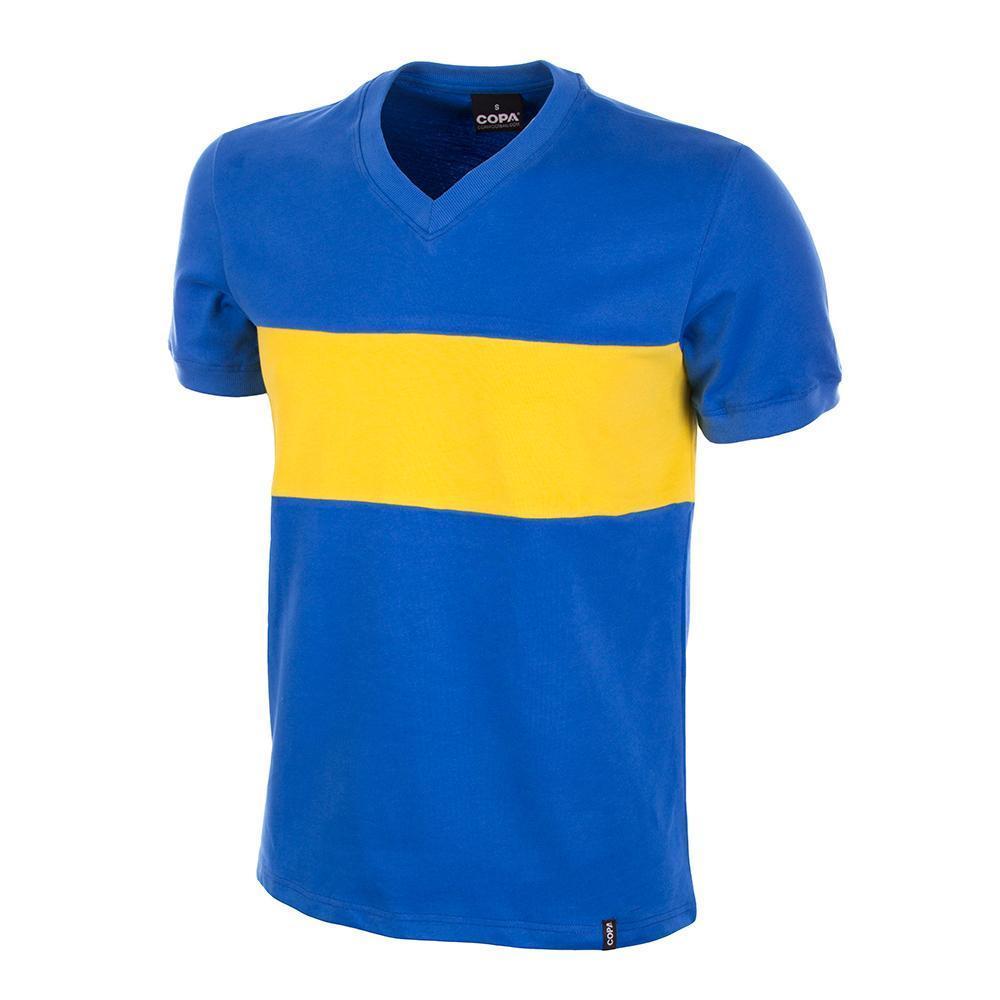 1960 Boca Juniors Retro Football Home Shirt 100% cotton - Football Shirt Collective