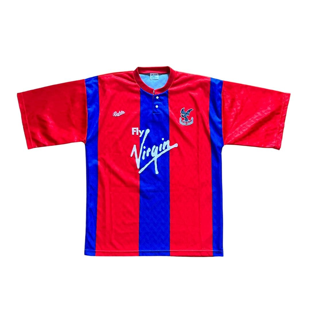 1990-91 Crystal Palace home shirt (Excellent) M Football Shirt