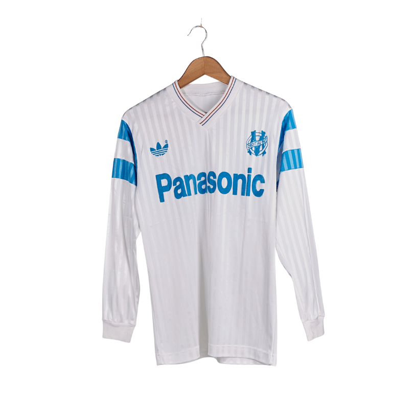 1990-91 Olympique Marseille Home L/S adidas Shirt (Excellent) M