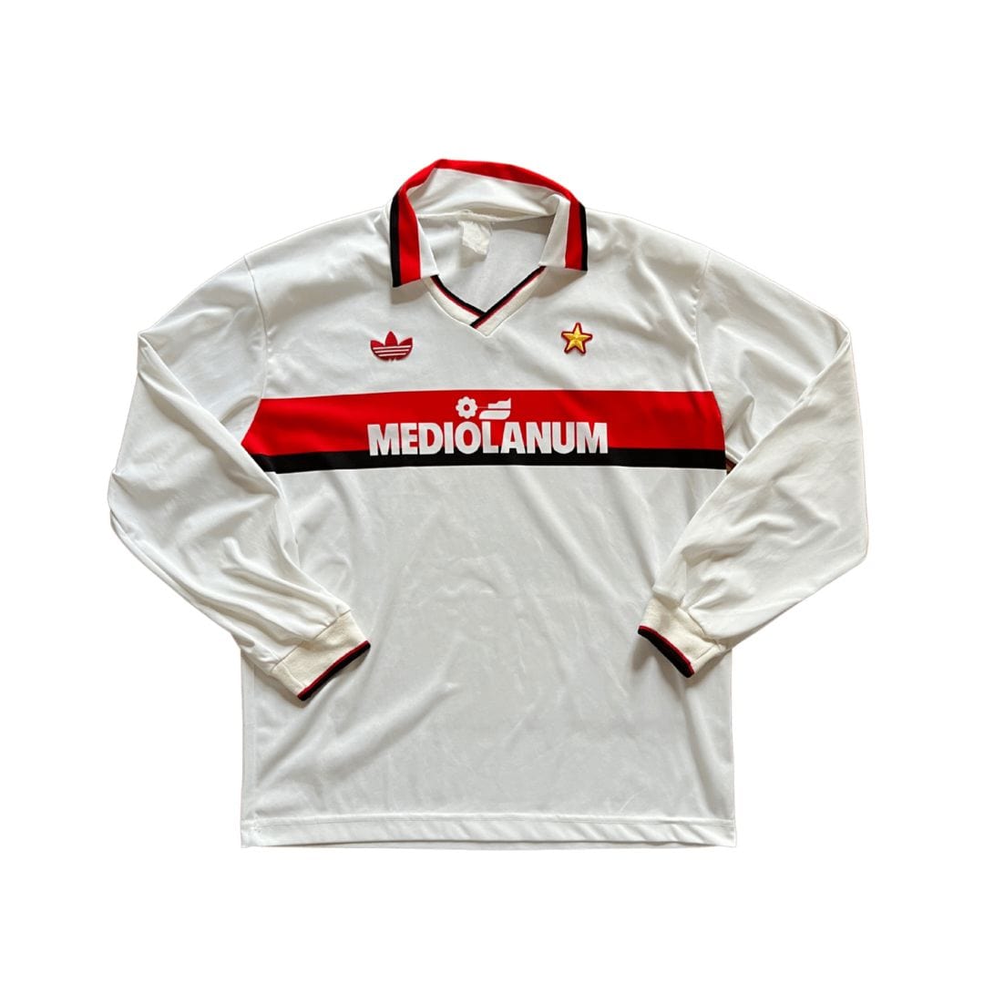 Football Shirt Collective 1990-92 AC Milan adidas long sleeve football shirt Excellent L