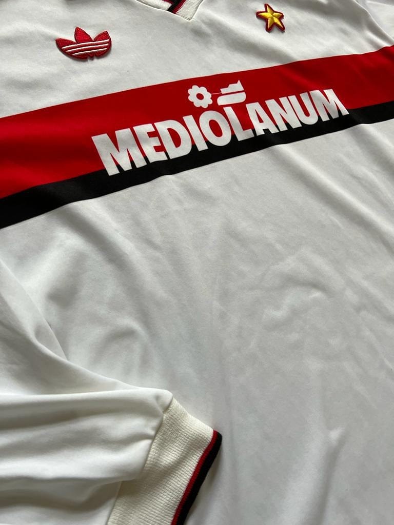 Football Shirt Collective 1990-92 AC Milan adidas long sleeve football shirt Excellent L