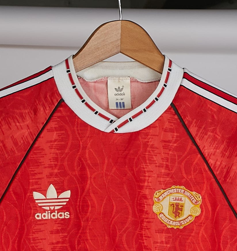 1990-92 Manchester United adidas home shirt L Excellent