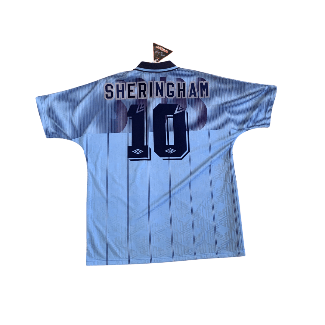 1991/93 LINEKER/SHERINGHAM #10 Tottenham Hotspur Vintage Umbro Away Fo -  Football Shirt Collective