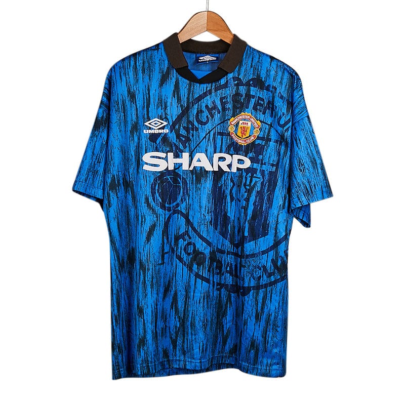 Vintage 1992-93 Manchester United Away Shirt with Sharp sponsor