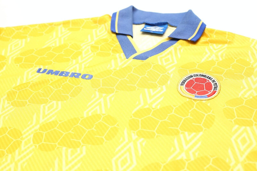 Colombia 1994/95 COLOMBIA Vintage Umbro Home Football Shirt Jersey (XL)