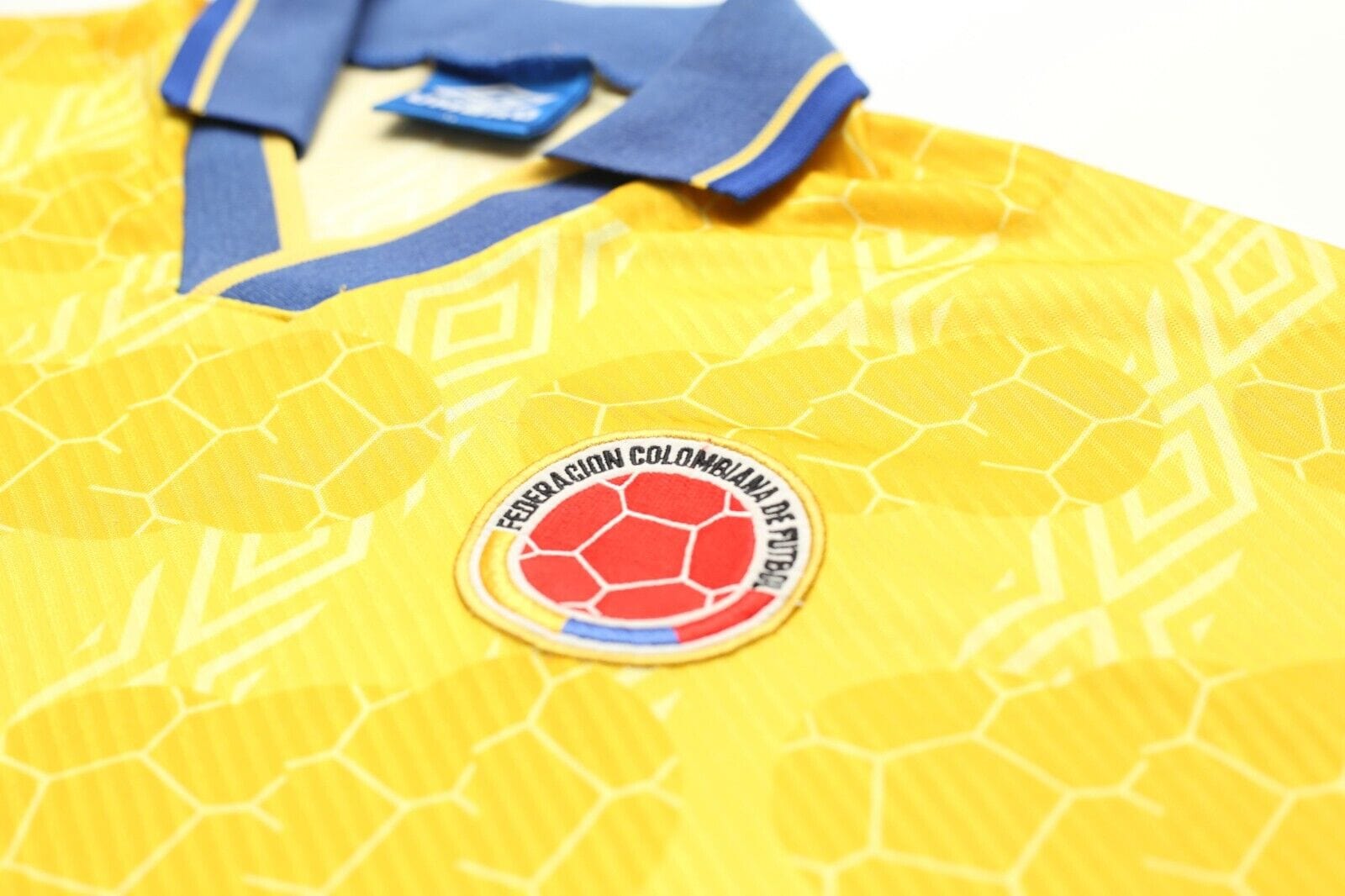 Colombia 1994/95 COLOMBIA Vintage Umbro Home Football Shirt Jersey (XL)