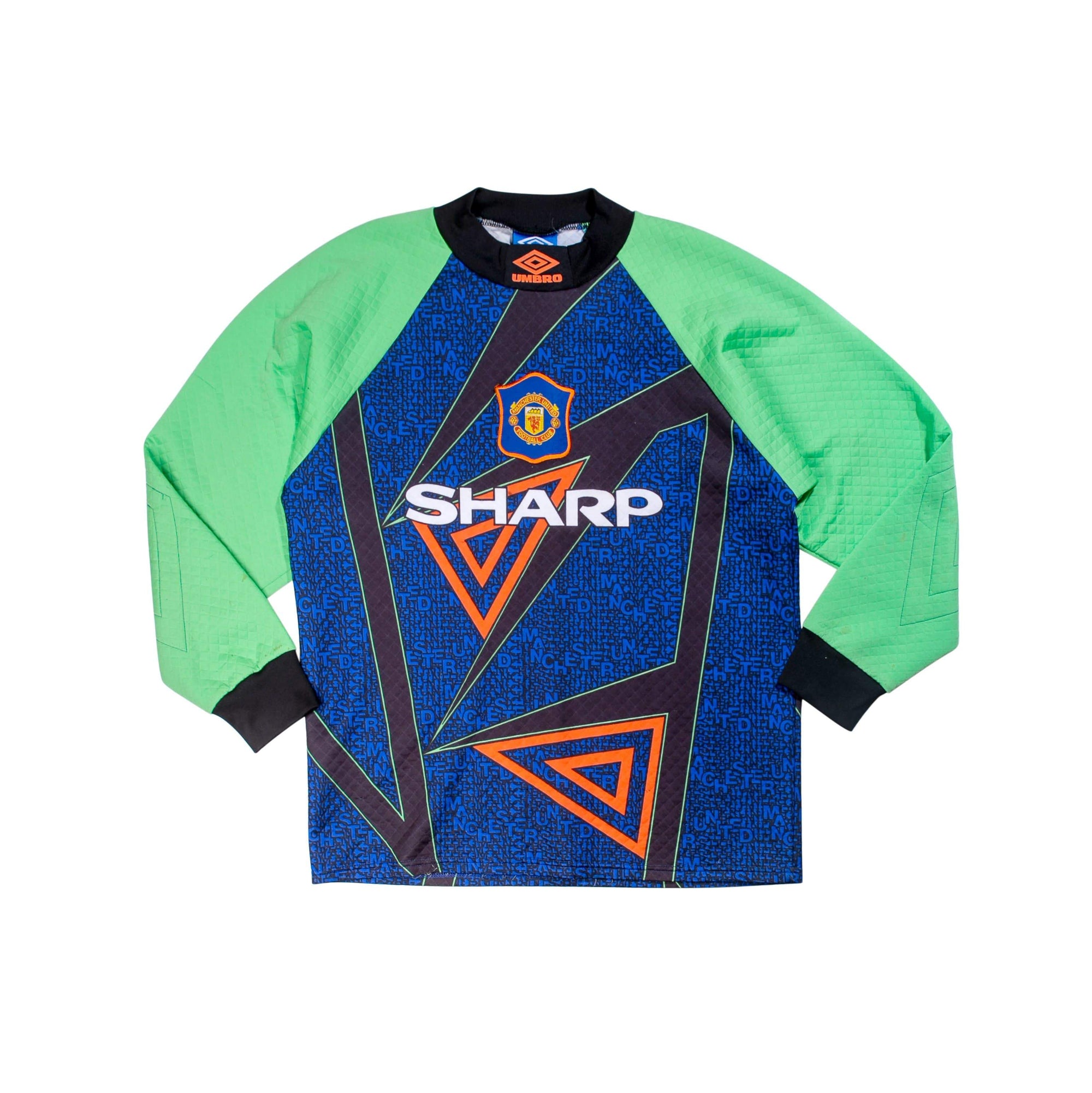 1994-95 Manchester United Goalie Football Shirt Schmeichel M (Excellent) - Football Shirt Collective