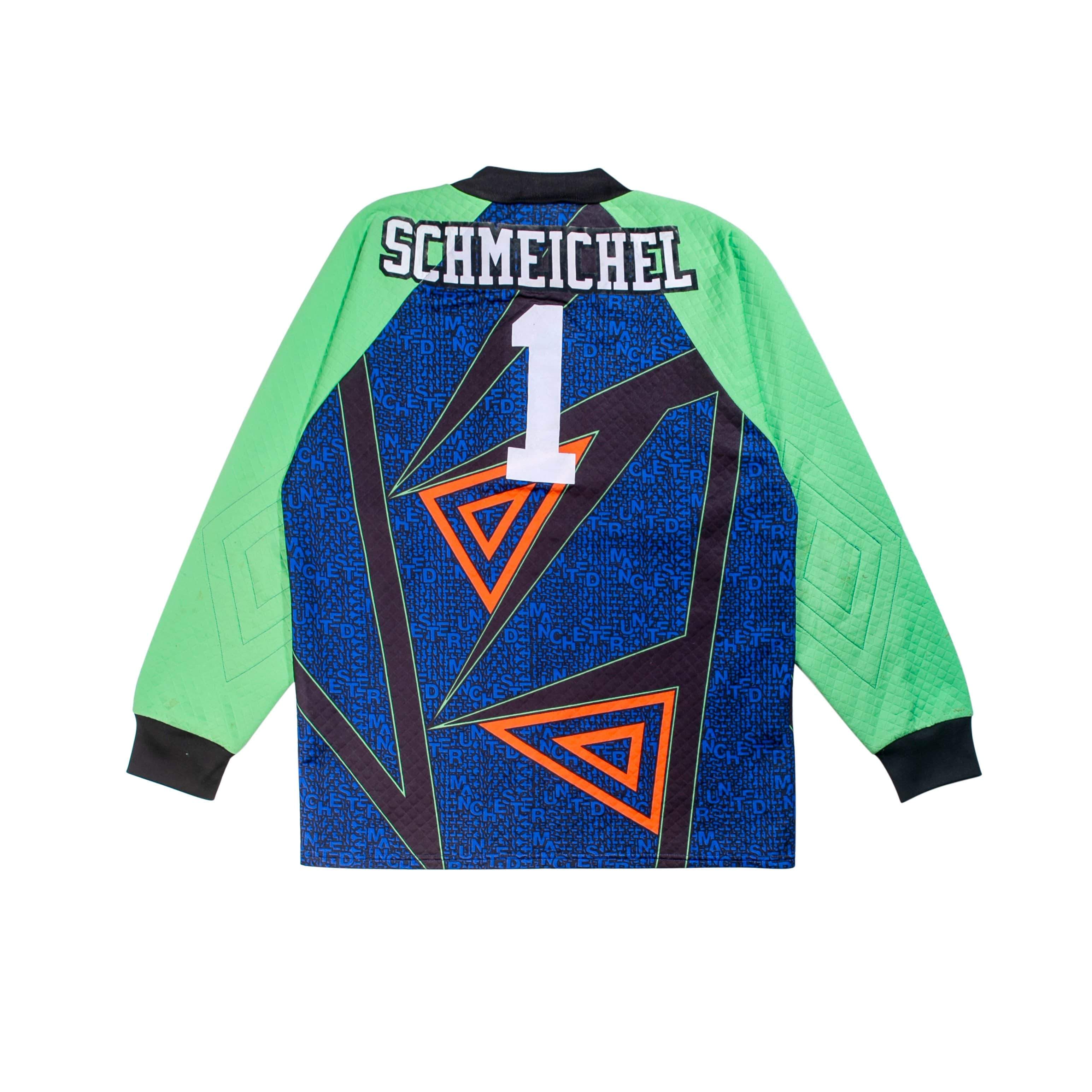 1994-95 Manchester United Goalie Football Shirt Schmeichel M (Excellent) - Football Shirt Collective