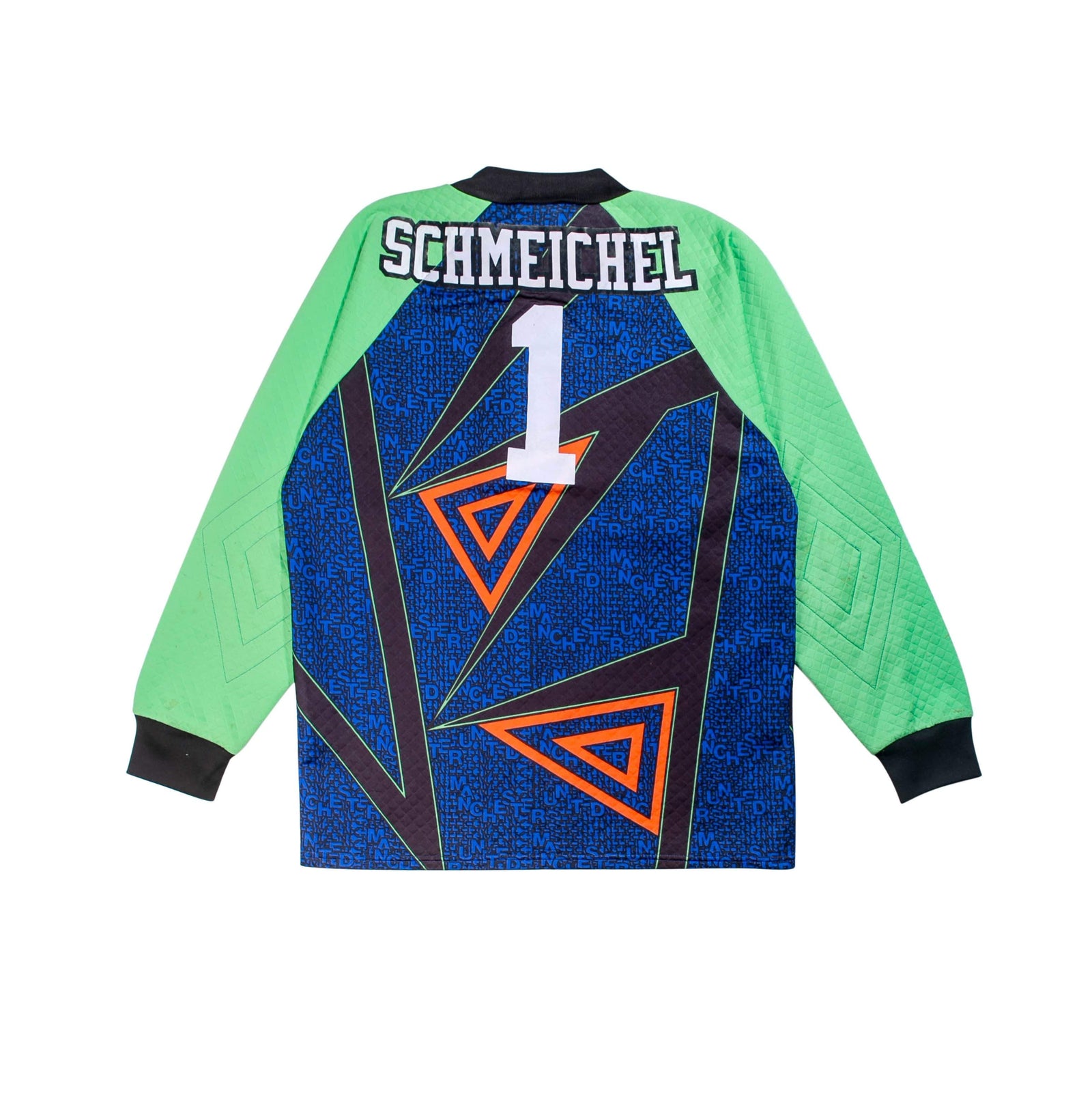 1994-95 Manchester United Goalie Football Shirt Schmeichel M (Excellent) - Football Shirt Collective