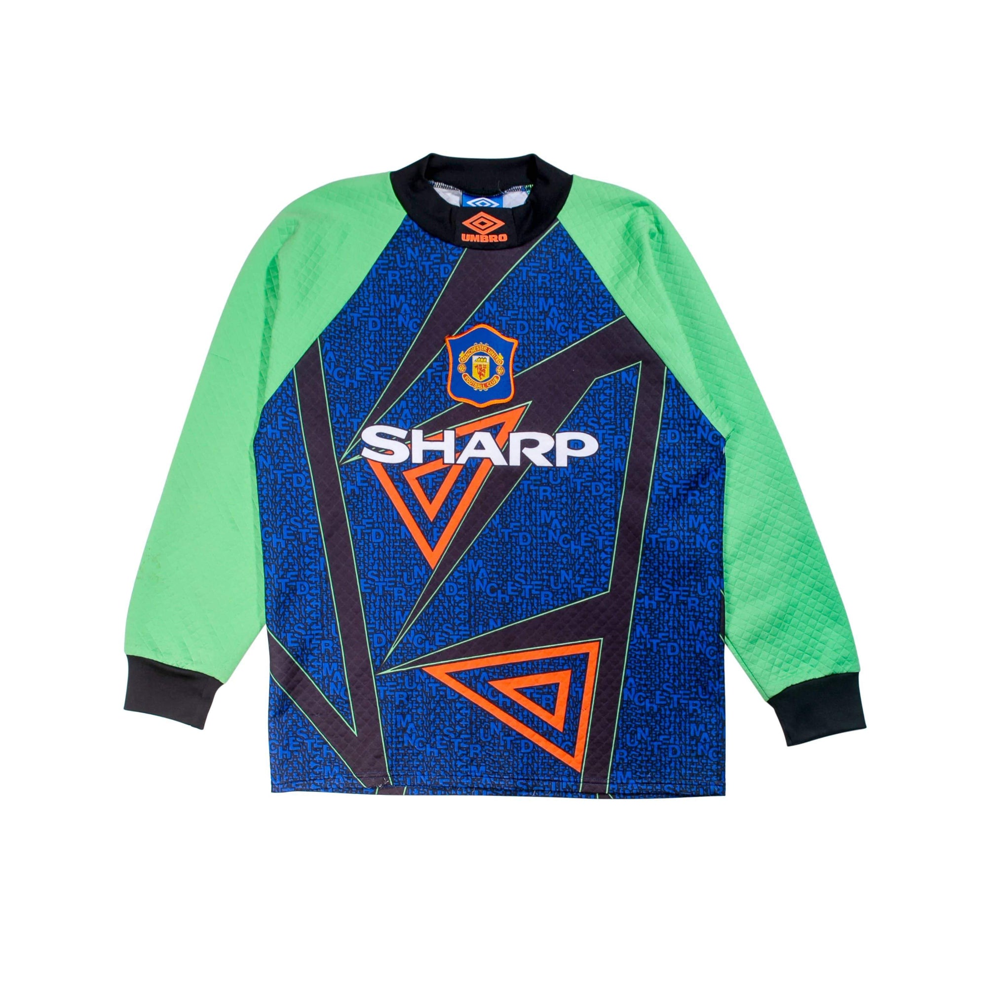 1994-95 Manchester United Goalie Football Shirt Schmeichel M (Excellent) - Football Shirt Collective