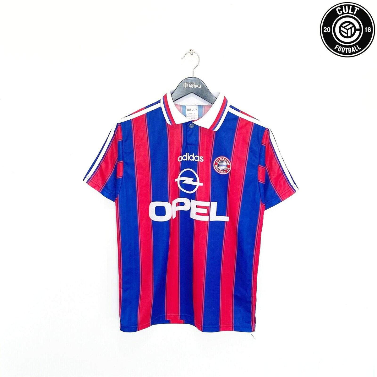 Cult Football 1995/97 SCHOLL #7 Bayern Munich Vintage Adidas Home Football Shirt (S) Germany