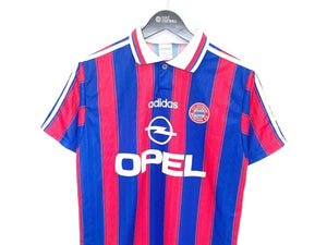 Cult Football 1995/97 SCHOLL #7 Bayern Munich Vintage Adidas Home Football Shirt (S) Germany