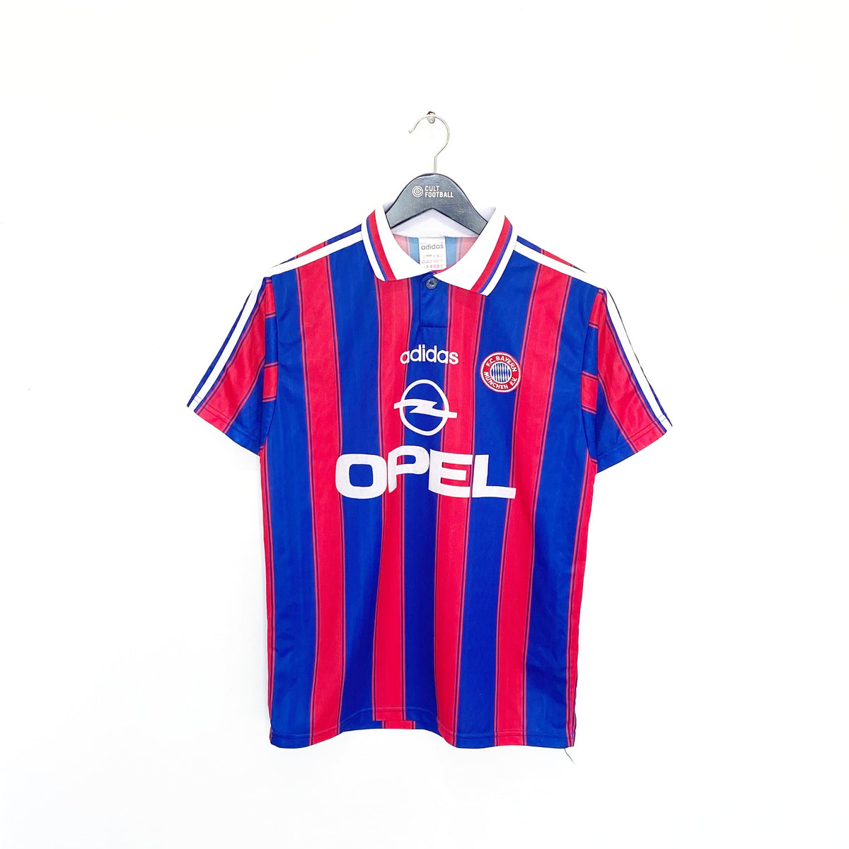 Cult Football 1995/97 SCHOLL #7 Bayern Munich Vintage Adidas Home Football Shirt (S) Germany