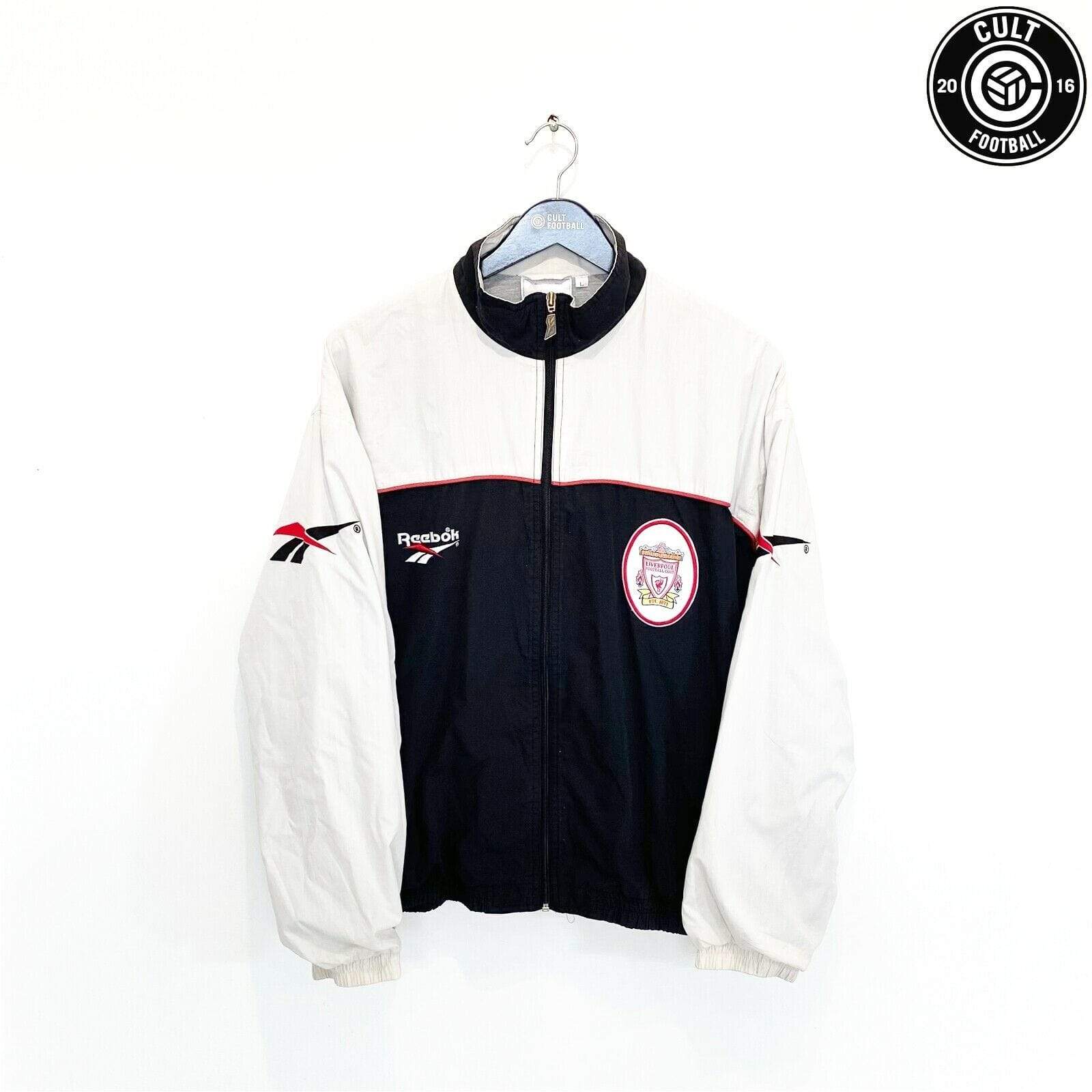 Liverpool 1996/97 LIVERPOOL Vintage Reebok Football Track Top Jacket (L) Fowler McManaman