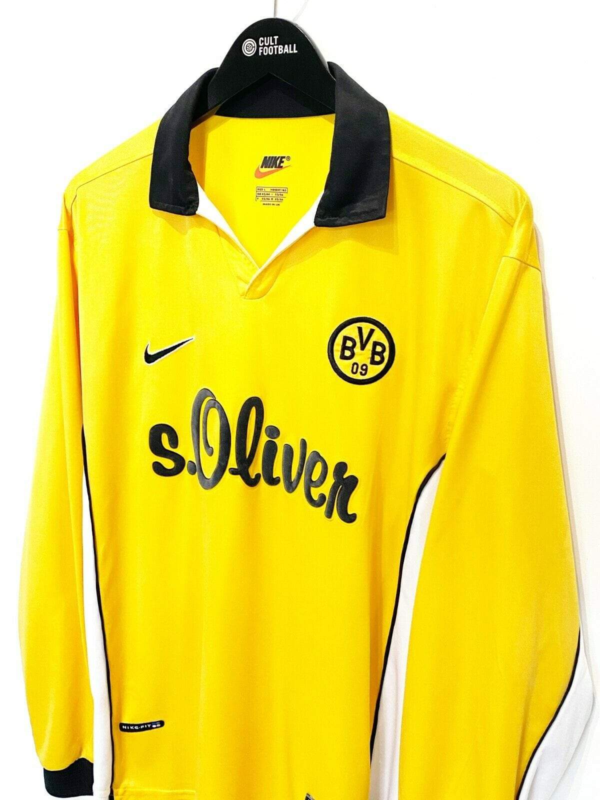 Borussia Dortmund 1998/99 BORUSSIA DORTMUND Vintage Nike LS Home Football Shirt Jersey (L)