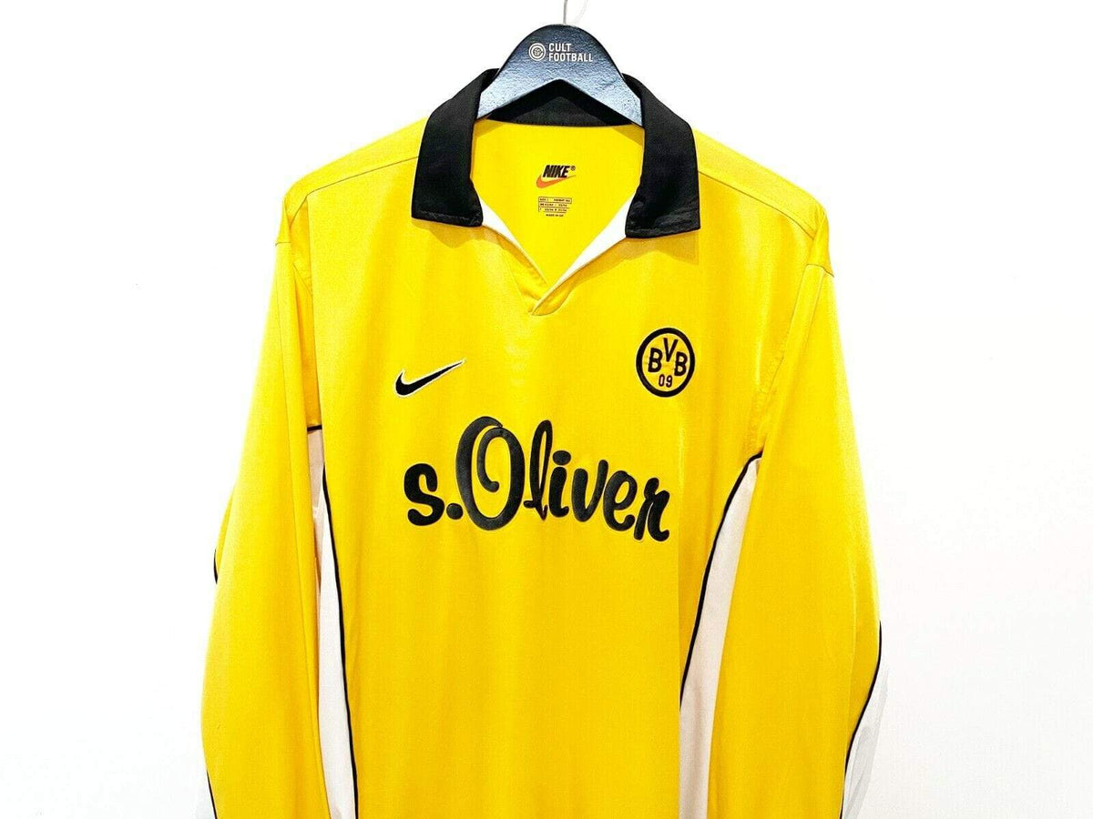 Borussia Dortmund 1998/99 BORUSSIA DORTMUND Vintage Nike LS Home Football Shirt Jersey (L)