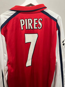 2001 Arsenal home shirt match worn L Pires
