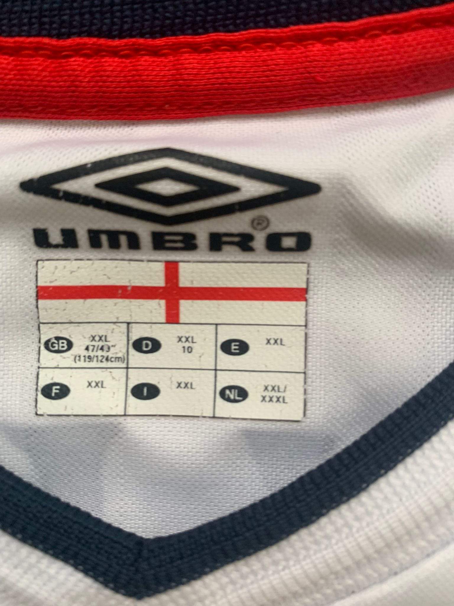 Football Shirt Collective 2002 England World Cup Home Shirt BECKHAM 7 (XXL)