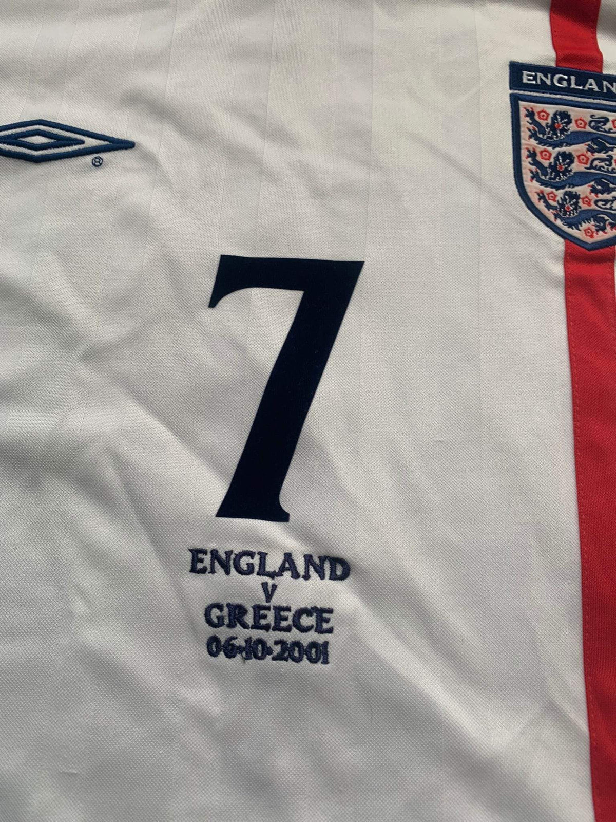 Football Shirt Collective 2002 England World Cup Home Shirt BECKHAM 7 (XXL)