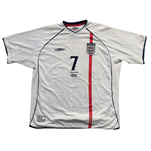 2002 England World Cup Home Shirt BECKHAM 7 (XXL)