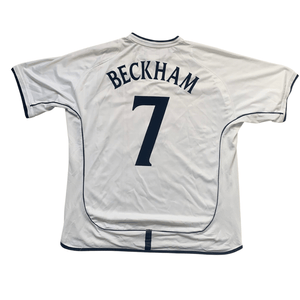 2002 England World Cup Home Shirt BECKHAM 7 (XXL)