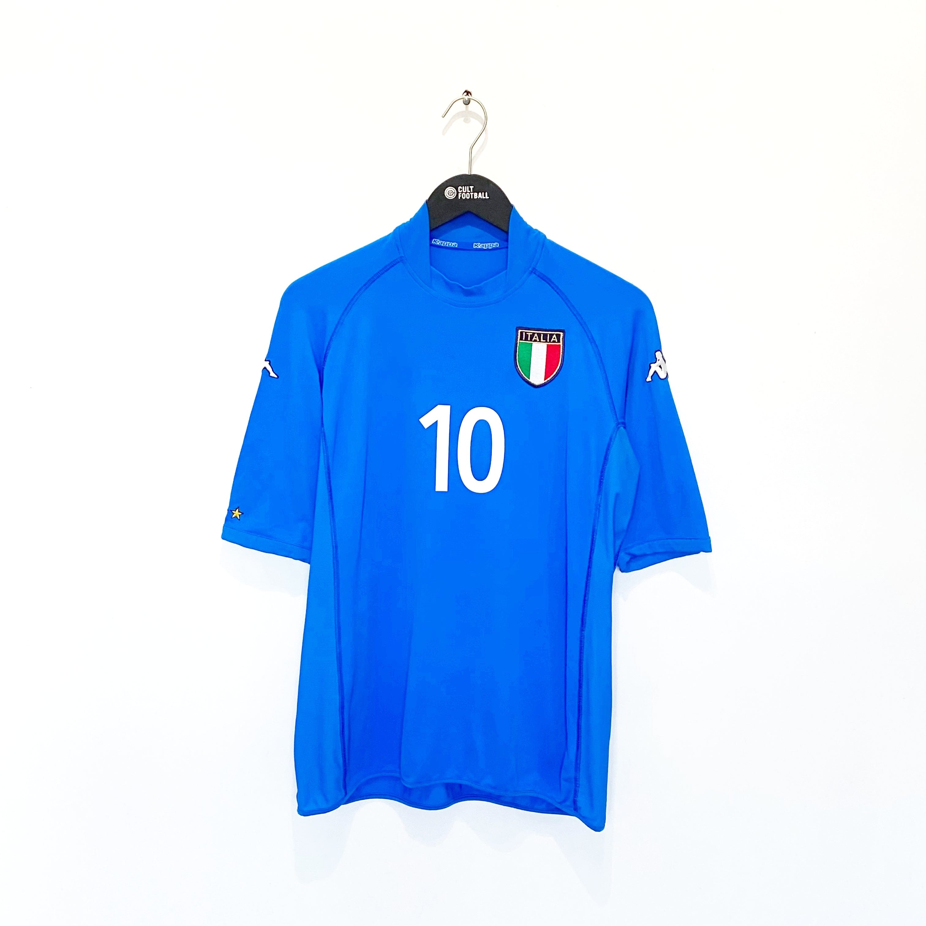 2002 TOTTI #10 Italy Vintage Kappa Home Football Shirt Jersey (M/L