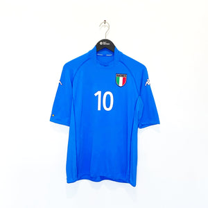 Italy 2002 TOTTI #10 Italy Vintage Kappa Home Football Shirt Jersey (M/L) AS Roma