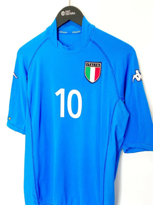 Italy 2002 TOTTI #10 Italy Vintage Kappa Home Football Shirt Jersey (M/L) AS Roma