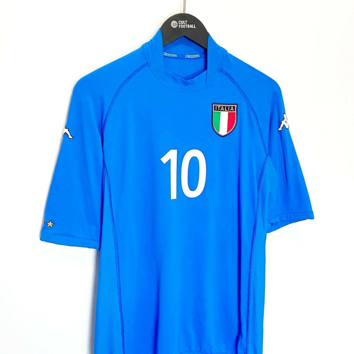 Italy 2002 TOTTI #10 Italy Vintage Kappa Home Football Shirt Jersey (M/L) AS Roma