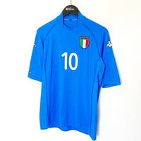 Italy 2002 TOTTI #10 Italy Vintage Kappa Home Football Shirt Jersey (M/L) AS Roma