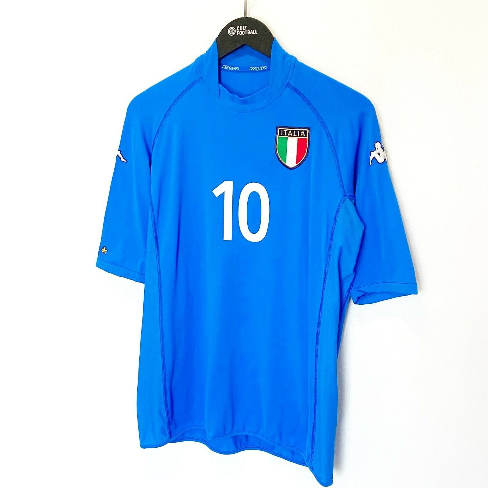 Italy 2002 TOTTI #10 Italy Vintage Kappa Home Football Shirt Jersey (M/L) AS Roma