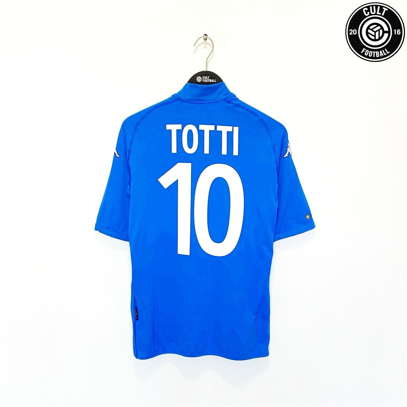 Italy 2002 TOTTI #10 Italy Vintage Kappa Home Football Shirt Jersey (M/L) AS Roma